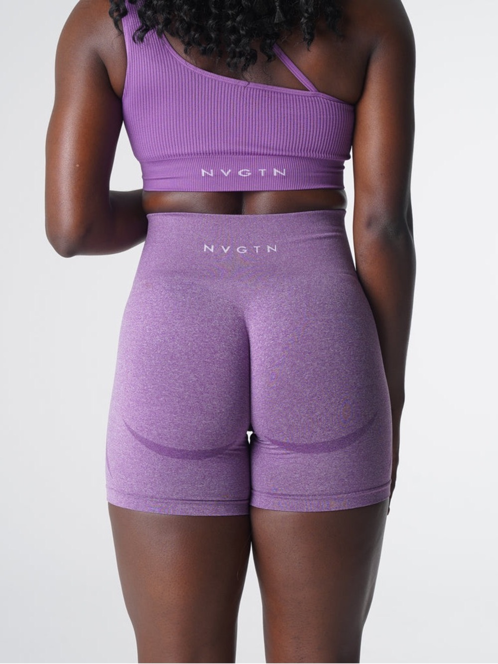 NVGTN Women's Lavender Seamless High-Rise Bike Shorts NWOT size M